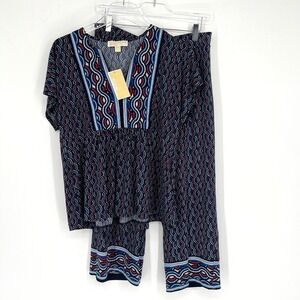 Michael Kors Set Women PM  Colorful Stretchy Relaxed Stained Glass Boho Vacation